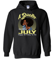 A Queen was born in July happy birthday to me, black girl gift Tee shirt