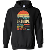 Grandpa man myth legend vintage retro father's day gift tee shirt