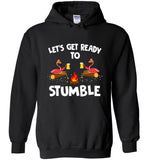 Let's get ready to stumble flamingo drink beer camping tee shirts