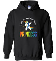 Unicorn dabbing mom of birthday princess rainbow tee shirt hoodie