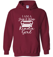 I am a jeep and wine kinda girl tee shirt hoodie