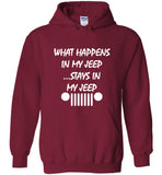 What happens in my jeep stays in my jeep tee shirt