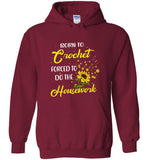 Born to crochet forced to do the housework sunflower tee shirt hoodie