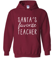 Santa's Favorite Teacher Tee Shirt Hoodie