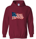 Betsy Waving Ross Tee Shirt Flag Hoodie