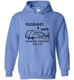 Husband and wife camping partners for life tee shirt