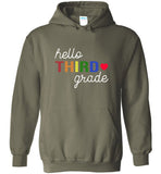 Hello third grade back to school tee shirt hoodie