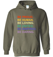 Be proud human loving united inspired daring tee shirt