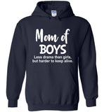 Mom of boys less drama than girls but harder to keep alive T shirt