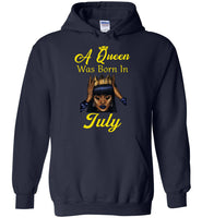 A black queen was born in july birthday tee shirt hoodie
