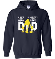 Dad a son's first hero a daughter first love father's day gift tee shirt