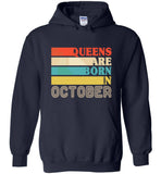 Queens are born in October vintage T shirt, birthday's gift tee for women