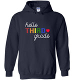 Hello third grade back to school tee shirt hoodie