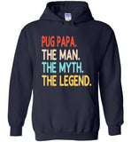 Pug Papa The Man The Myth The Legend T shirt, dad, daddy, father's day gift tee