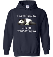 Panda I like to stay in bed it's too peopley outside shirt