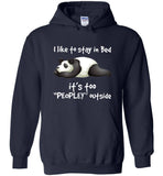 Panda I like to stay in bed it's too peopley outside shirt