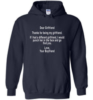 Dear Girlfriend thanks for being my girlfriend, love boyfriend T shirt