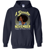 A Queen was born in November happy birthday to me, black girl gift Tee shirt