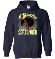 A Queen was born in September happy birthday to me, black girl gift Tee shirt