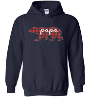 Red Plaid Papa Bear Matching Buffalo Family Pajama T-Shirt