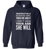 Property Of A Redhead Girl Touch Me And If I Don't Kick Your Ass She Will Tee Shirt Hoodie