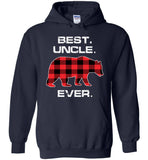 Red Plaid Best Uncle Ever Bear Fathers Day Gift Funny T-shirt