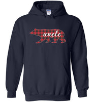 Red Plaid Uncle Bear Matching Buffalo Family Pajama T-Shirt