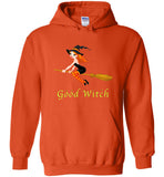 Halloween good witch broom hat t shirt