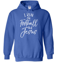 I run on football and jesus tee shirt hoodie