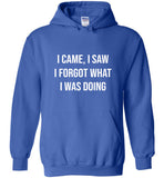 I came I saw I forgot what I was doing tee shirt hoodie