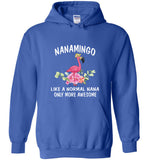 Nanamingo like a normal nana but more awesome flamingo mother's day gift tee shirts