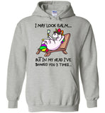 I may look calm but in my head i've shanked you 3 times unicorn T-shirt