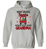 Who Needs Santa Claus When You Have Grandma Plaid Christmas Xmas T Shirts