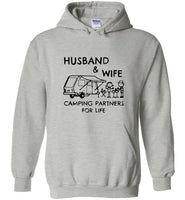 Husband and wife camping partners for life tee shirt