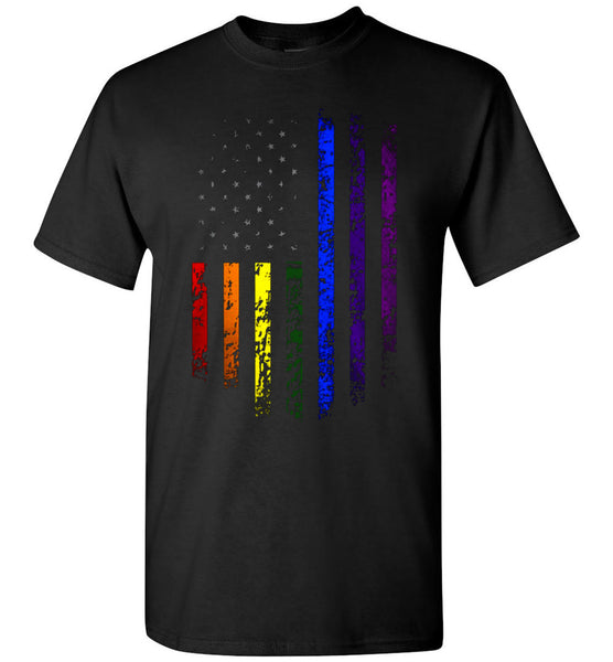 LGBT America flag, bisexual, transgender, gay, lesbian rainbow pride shirt