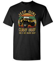 Jeep girl classy sassy and a bit smart assy vintage retro gift Tee shirt
