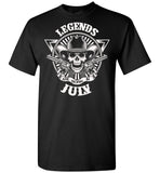 Legends are born in July, skull gun birthday's gift tee shirt
