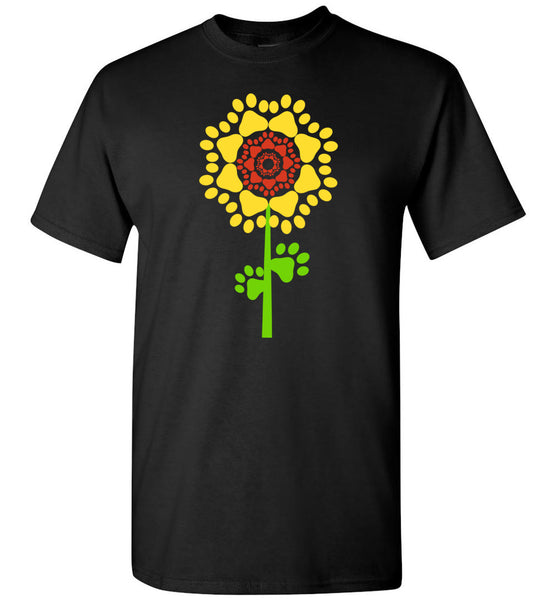 Sunflower Dog Paw Appreciation Day Tee shirt