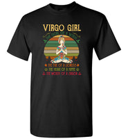 Virgo girl the soul of a witch fire lioness heart hippie mouth sailor birthday vintage Tee shirt