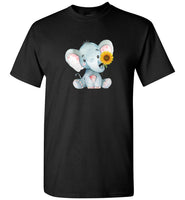 Baby elephant sunflower tee shirt hoodie