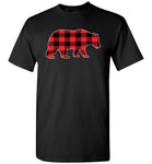 Red Plaid Bear Matching Buffalo Family Pajama T Shirt