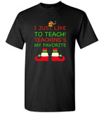 Teacher ELF funny christmas t shirt