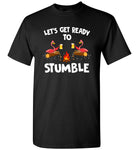 Let's get ready to stumble flamingo drink beer camping tee shirts