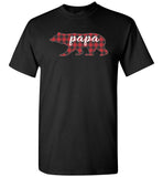 Red Plaid Papa Bear Matching Buffalo Family Pajama T-Shirt