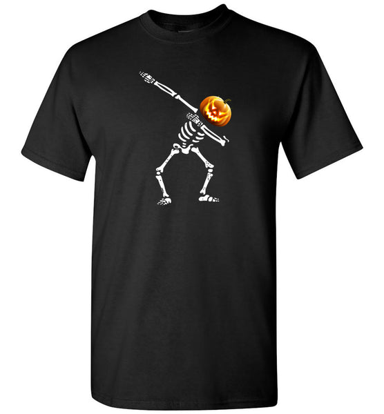 Dabbing skeleton pumpkin halloween t shirt gift