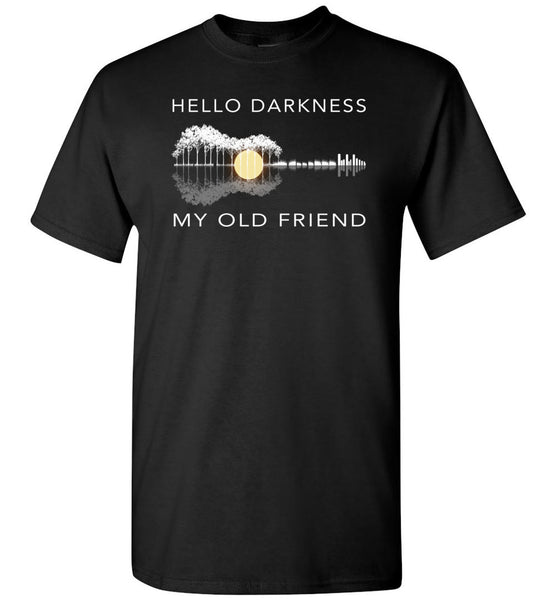 Hello darkness my old friend love guitar t shrit, Guitar lover T-shirt