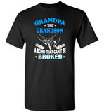 Grandpa and grandson a bond that can't be broken aunt gift Tee shirt