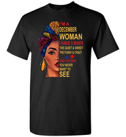 December woman three sides quiet, sweet, funny, crazy, birthday gift T shirt