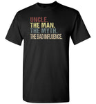 Uncle the man the myth the bad influence vintage t shirt, gift tee for uncle