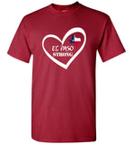 El Paso Strong Heart Texas Flag Tee Shirt